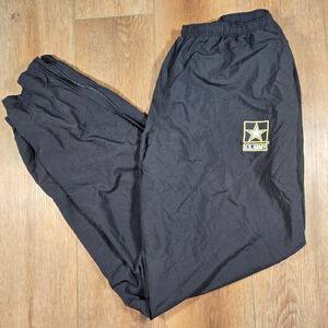 US Army APFU Pants Large Long Black Gold PT Fitness Training Unisex Military